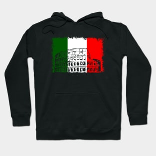 Rome Italy Flag Splatter Hoodie